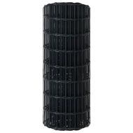 Европейска ограда Сив 0.6 x 10 м Желязо с PVC покритие