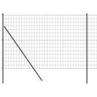 Европейска ограда Сив 1,6 x 10 m Желязо с PVC покритие