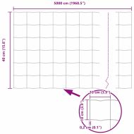 Европейска ограда Сив 0,4 x 50 м Желязо с PVC покритие
