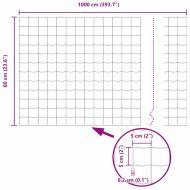 Европейска ограда 0,6 x 10 м Желязо с PVC покритие
