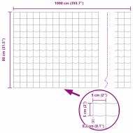 Европейска ограда 0,8 x 10 m Желязо с PVC покритие