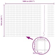 Европейска ограда 1,5 x 10 m Желязо с PVC покритие
