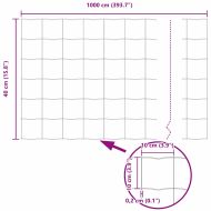 Европейска ограда 0,6 x 10 м Желязо с PVC покритие