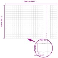 Европейска ограда 1,5 x 10 m Желязо с PVC покритие