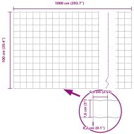 Европейска ограда 1 x 10 m Желязо с PVC покритие