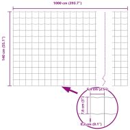 Европейска ограда 1,4 x 10 m Желязо с PVC покритие