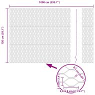 Шестоъгълна ограда Зелен 1,5 x 10 m ПВЦ