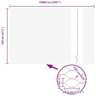 Шестоъгълна ограда Зелен 1,2 x 100 m ПВЦ