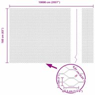 Шестоъгълна ограда Зелен 1,6 x 100 m ПВЦ
