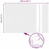 Шестоъгълна ограда 0,8 x 10 m ПВЦ Сиво