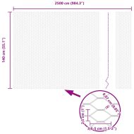 Шестоъгълна ограда Сив 1,4 x 25 m ПВЦ