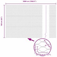 Шестоъгълна ограда Сив 1,6 x 50 m ПВЦ