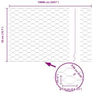 Шестоъгълна ограда Сив 0,5 x 100 м ПВЦ