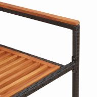 Струпваеми градински столове 2 pcs Кафяв и черен