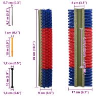 Четки за говеда Червен и син 20 x 9 x 50 см Пластмаса и стомана