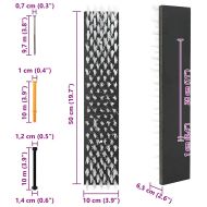 Четки за говеда Черен и бял 50 x 10 x 6.5 см