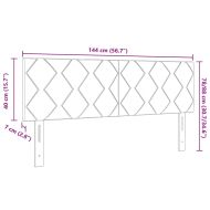 Облегалка за глава Светлосиво 144 см Кадифе