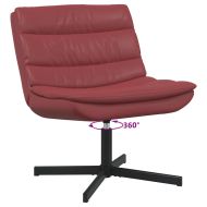 Въртящ се стол Виненочервен 63 x 75 x 76 см PU