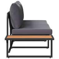 Градински диван Антрацит 200,5 x 70 x 85,5 см Стомана