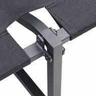 Градински диван Антрацит 200,5 x 70 x 85,5 см Стомана