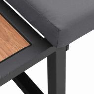 Градински диван Антрацит 200,5 x 70 x 85,5 см Стомана