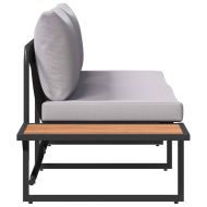 Градински диван Светлосиво 200,5 x 70 x 85,5 см Стомана