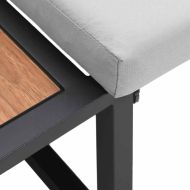 Градински диван Светлосиво 200,5 x 70 x 85,5 см Стомана