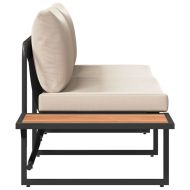 Градински диван Таупе 200,5 x 70 x 85,5 см Стомана