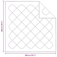 Завивка Бяло 200 x 155 x 4 см Полиестер