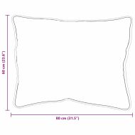 Възглавница 2 pcs Бяло 80 x 60 x 20 см Памук и полиестер
