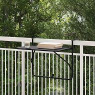 Висяща терасна маса Черно 60 x 39 x 65 см Стомана