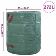 Чували за градински отпадъци 12 pcs Зелен 67 x 67 x 75,5 см