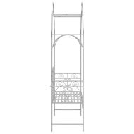 Градинска пейка Антично бяло 121 x 48 x 200 см Стомана