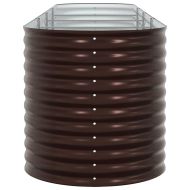 Повдигнато легло Кафяво 400 x 80 x 81 cm Стомана