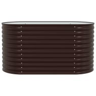 Повдигнато легло Кафяво 160 x 80 x 81 cm Стомана