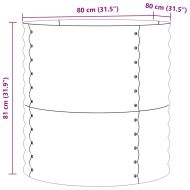 Повдигнато легло Кафяво 80 x 80 x 81 cm Стомана
