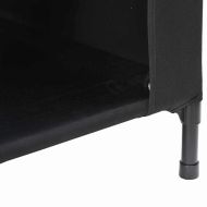 Кучешка къща Черно 90 x 65 x 85 см Оксфордска тъкан и стомана