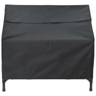 Кучешка къща Черно 90 x 65 x 85 см Оксфордска тъкан и стомана
