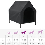 Кучешка къща Черно 110 x 75 x 107.5 см