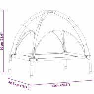 Кучешко легло Сребристо сиво 63 x 49,5 x 60 см Стомана
