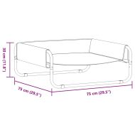Кучешко легло Черно 75 x 75 x 30 см Стомана