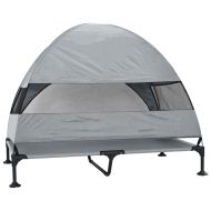 Вдигната кучешка легло Светлосиво 127 x 81 x 108 см