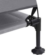 Вдигната кучешка легло Светлосиво 127 x 81 x 108 см