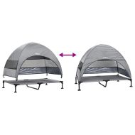 Вдигната кучешка легло Светлосиво 127 x 81 x 108 см