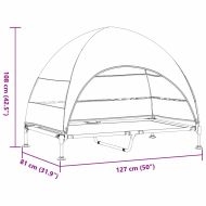 Вдигната кучешка легло Черно 127 x 81 x 108 см