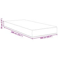 Матрак за легло с матрак Синьо 100 x 200 cm текстил