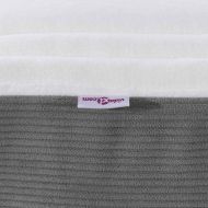 Матрак за легло с матрак Светлосиво 180 x 200 cm текстил