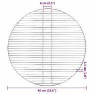 Скара за барбекю Сребрист 60 x 60 cm Неръждаема стомана