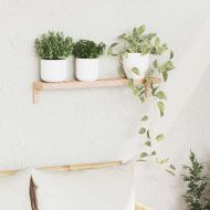 Стенно висящо рафтче със съхранение Естествен 62 x 10 x 12,5 см