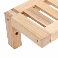 Стенно висящо рафтче със съхранение Естествен 62 x 10 x 12,5 см